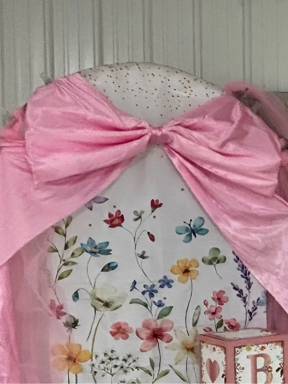 Very large pink Satin bow for weddings or baby showers